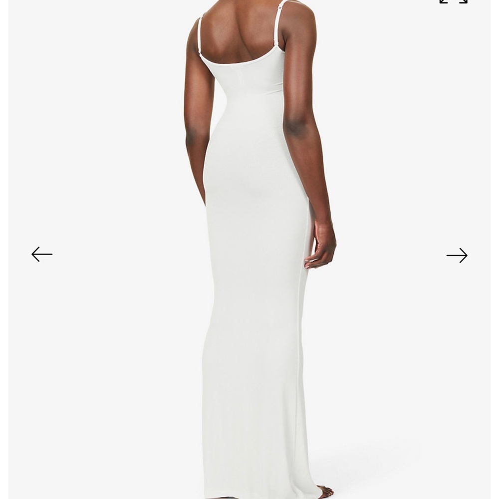 NWT Skims Soft Lounge Long Slip Dress Sz XXS XS S in Marble White
